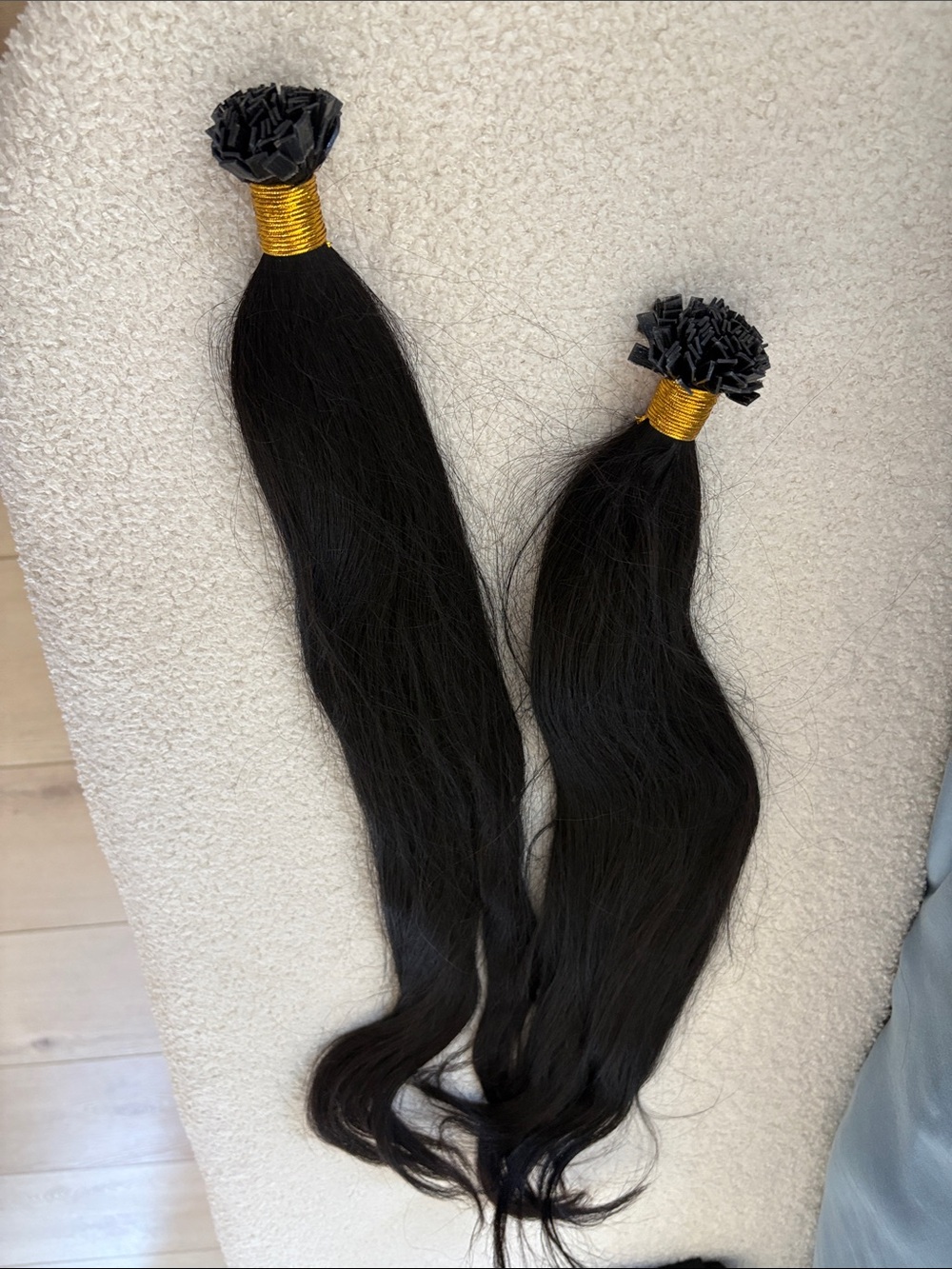 Curls Queen Ktip Human Hair Extensions 22” Natural Black